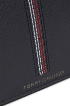 TOMMY HILFIGER - Portafoglio uomo bifold con cuciture iconiche  - Misura One size