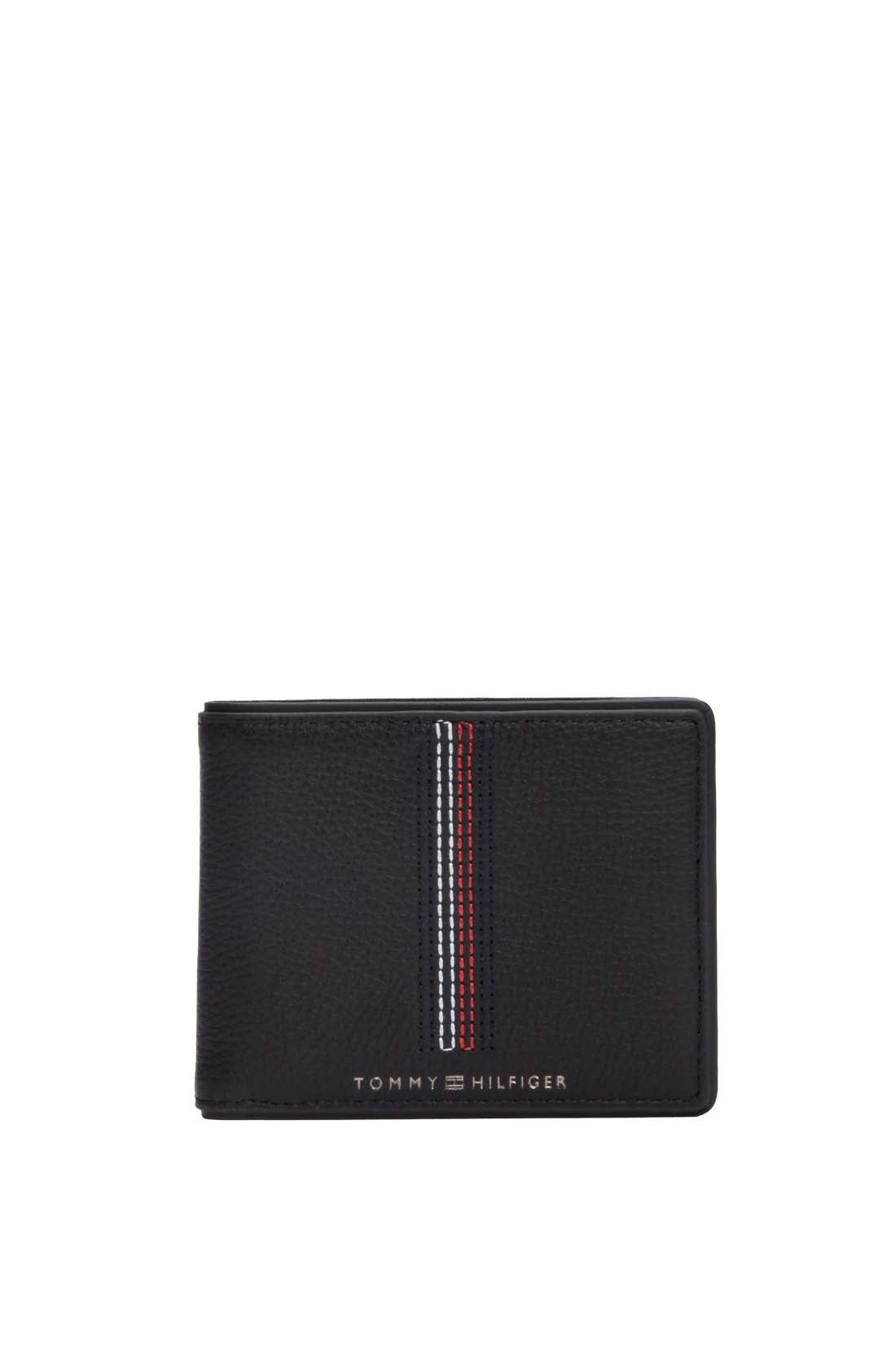 TOMMY HILFIGER - Men's wallet with iconic stitching  - Size One size