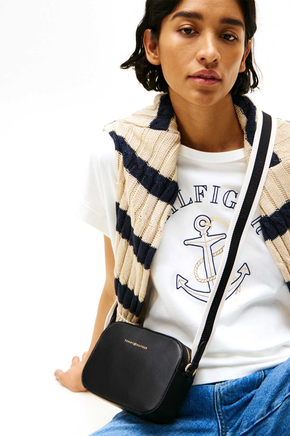 TOMMY HILFIGER - Women's camera bag with fabric shoulder strap