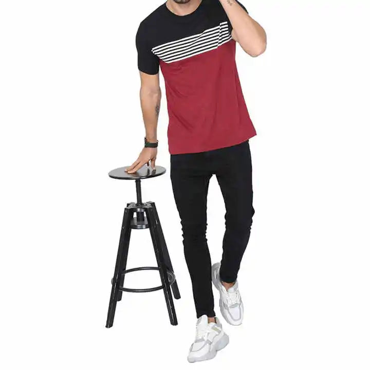 Tee Dress Polyester/Cotton Regular Fit Printed Ringer Breathable Eco-Friendly Quick Dry Casual Wear Men's Wholesale Price