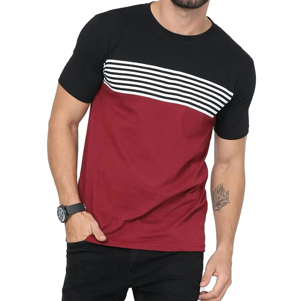 Tee Dress Polyester/Cotton Regular Fit Printed Ringer Breathable Eco-Friendly Quick Dry Casual Wear Men's Wholesale Price