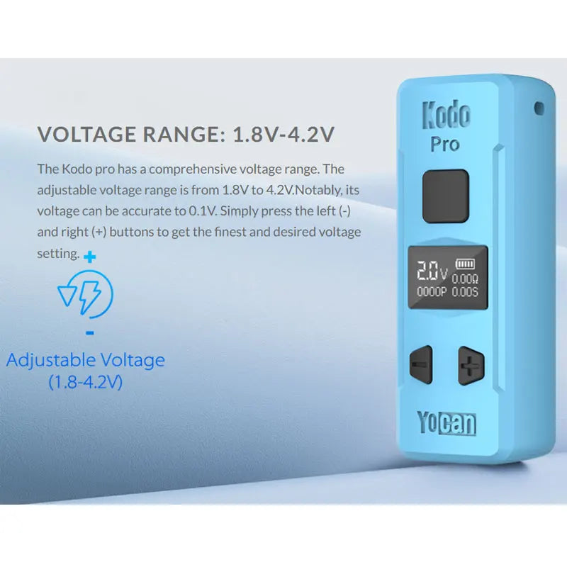 1-5pcs Originale Yocan Kodo Pro Batteria Vape Pen 400mAh 510 Filo 10s Preriscaldare Schermo OLED Sigaretta Elettronica Per 510 Cartuccia
