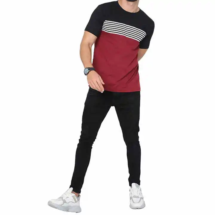 Tee Dress Polyester/Cotton Regular Fit Printed Ringer Breathable Eco-Friendly Quick Dry Casual Wear Men's Wholesale Price