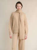 Sciarpa A Righe In Misto Cashmere Prodotta In Toscana