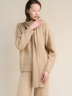 Sciarpa A Righe In Misto Cashmere Prodotta In Toscana