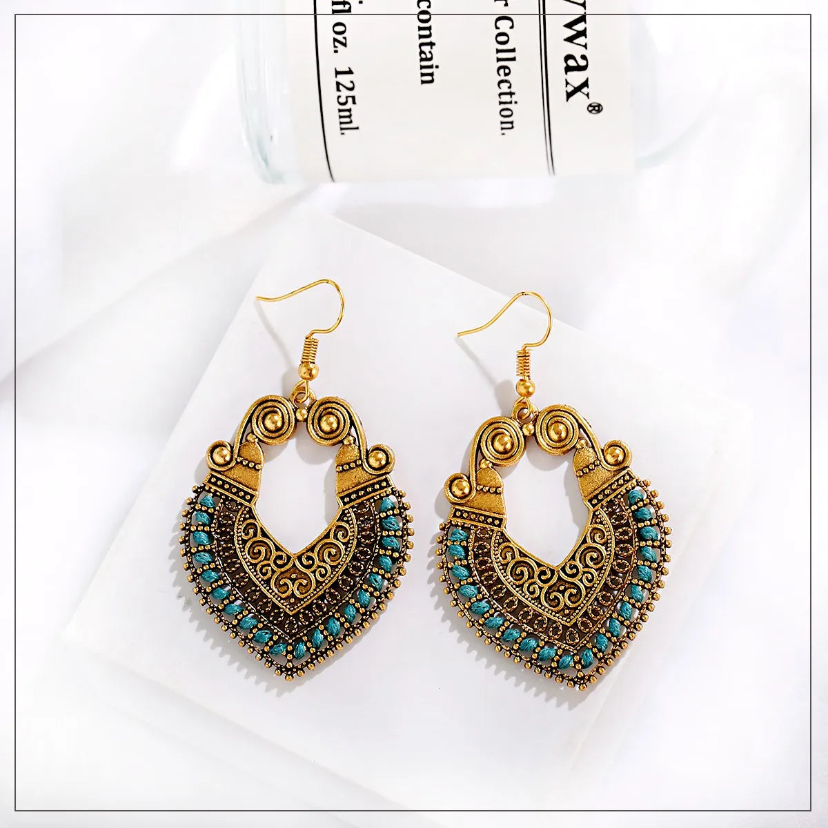 Gioielli indiani Jhumka Orecchini vintage con nappa a campana Boho Orecchini pendenti a goccia placcati in argento etnico antico per le donne Pendientes