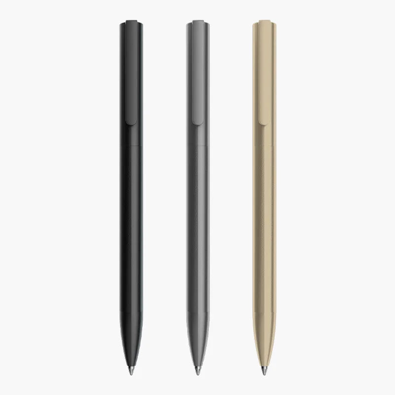 BEIFA Metal Gel Ink Sign Pen Rotating 0.5MM Black Switzerland Refill Business Signing School Office Stationery