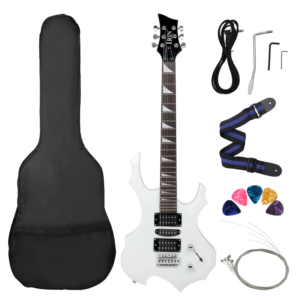 24 tasti 6 corde chitarra elettrica corpo in acero chitarra elettrica Guitarra con borsa altoparlante parti e accessori per chitarra necessari