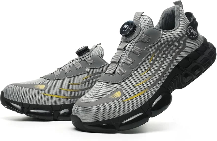 Rotary Buckle Work Safety Shoes for Men and Women Air Soft Sole Lightweight Protective Work Sneakers Men Breathable Boots