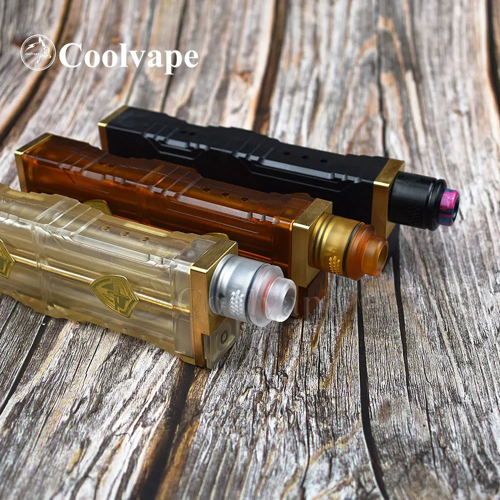 WOLF COOLVAPE knight mod con profilo rda E-sigaretta kit mod meccanici fit 4*18650 batteria ottone PEI materiale mech mod vape