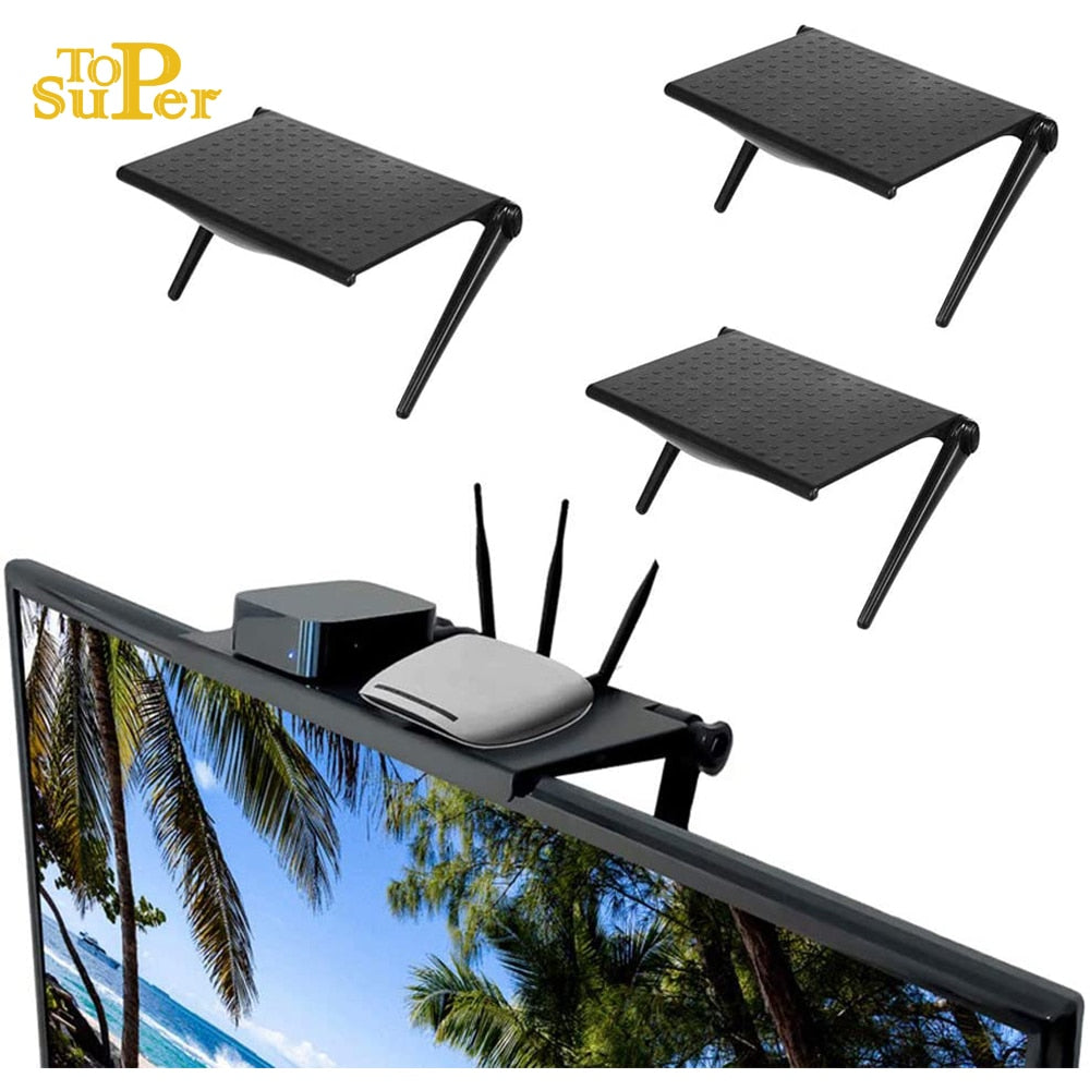 Mensola Organizzatrice Per TV E Monitor Da Scrivania Senza Fori