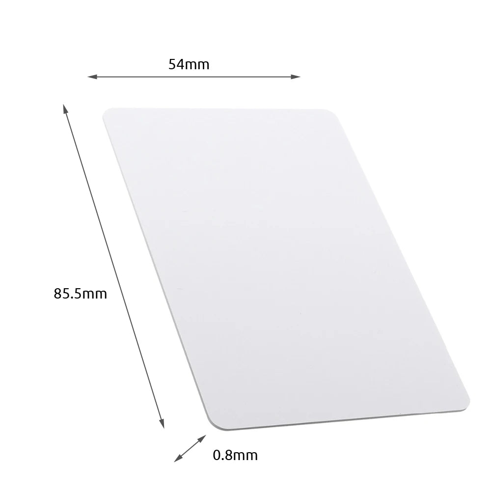 10 pz/lotto Carta RFID 13.56Mhz IC Carte MF S50 Classic 1K M1 Di Prossimità Intelligente 0.8mm Per Il Sistema di Controllo Accessi ISO14443A