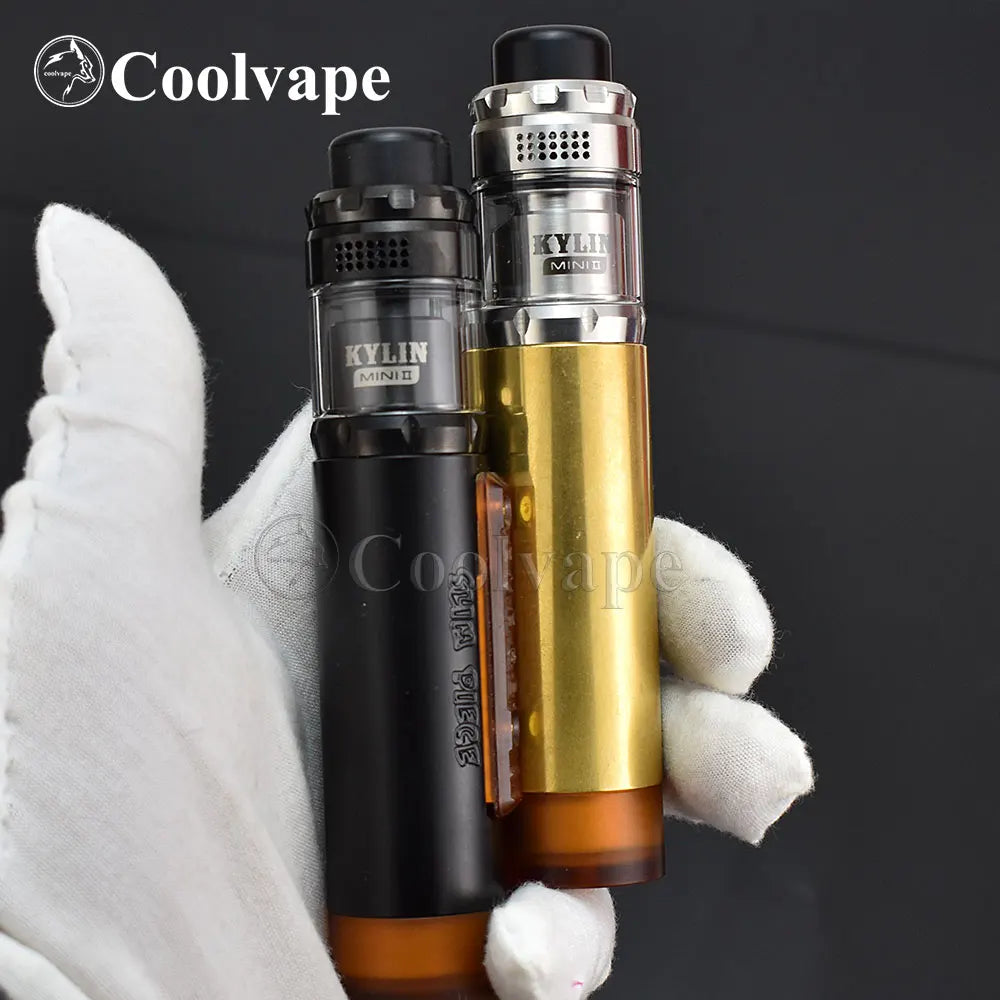 WOLF COOLVAPE Mod pezzo sottile con kylin mini v2 rta 22mm rta mech mod 18650 batteria Kit mod meccanici per sigaretta elettronica a fuoco laterale