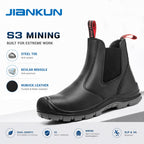 Newstyle Genuine Leather Safety Boot for Men Women Casual Safety Work Shoes  PU Outsole Steel Toe Winter Season for Construction