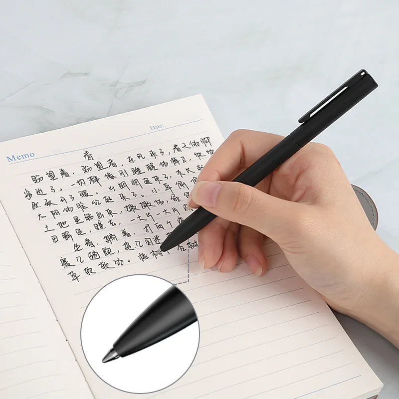 BEIFA Metal Gel Ink Sign Pen rotante 0.5MM nero svizzera ricarica Business Signing School Office Stationery