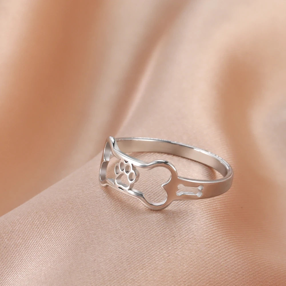 Skyrim Anello da donna in acciaio inossidabile Semplice cuore Farfalla Fasi lunari Anelli da dito geometrici Regalo di nozze per l'amante Commercio all'ingrosso