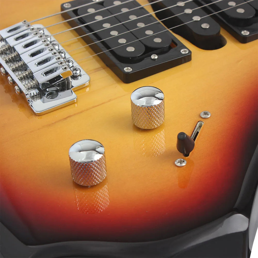 24 tasti 6 corde chitarra elettrica corpo in acero chitarra elettrica Guitarra con borsa altoparlante parti e accessori per chitarra necessari