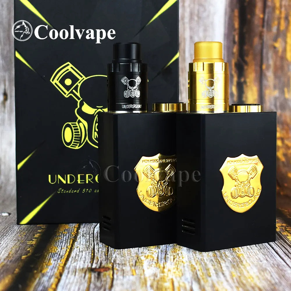 WOLF COOLVAPE Underground Series Box Mod Kit E-sigaretta scatola meccanica Mod Kit fit 2*18650 batteria POM/ottone vaporizzatore vape