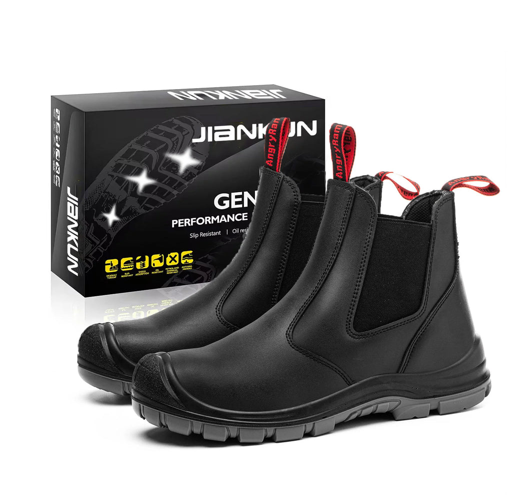 Newstyle Genuine Leather Safety Boot for Men Women Casual Safety Work Shoes  PU Outsole Steel Toe Winter Season for Construction