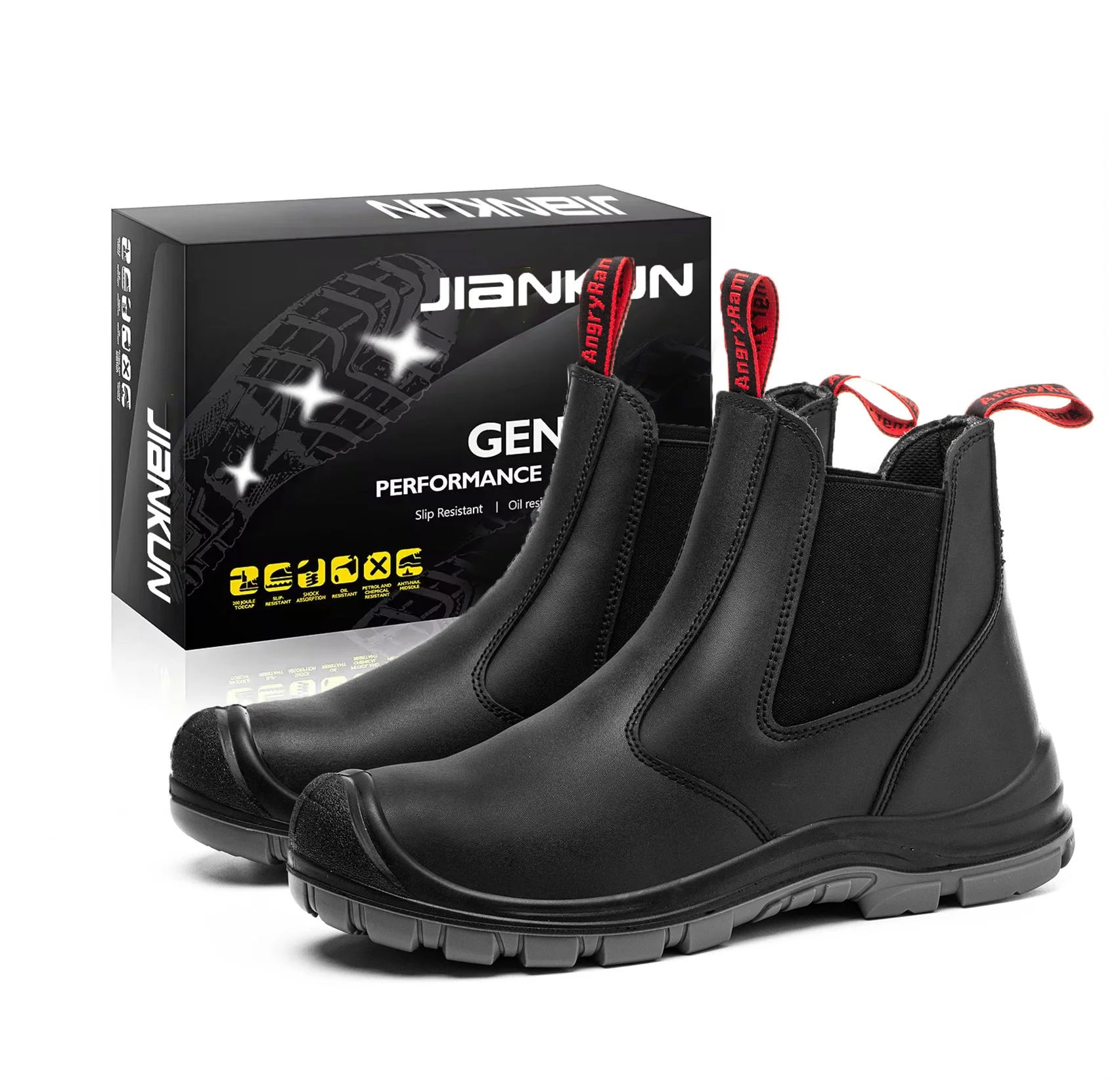 Newstyle Genuine Leather Safety Boot for Men Women Casual Safety Work Shoes  PU Outsole Steel Toe Winter Season for Construction