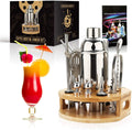 Set per Shaker da Cocktail, Kit da barista da 16 pezzi per Mixer Wine Martini, strumenti da Bar in acciaio inossidabile, accessori per feste per bevande domestiche
