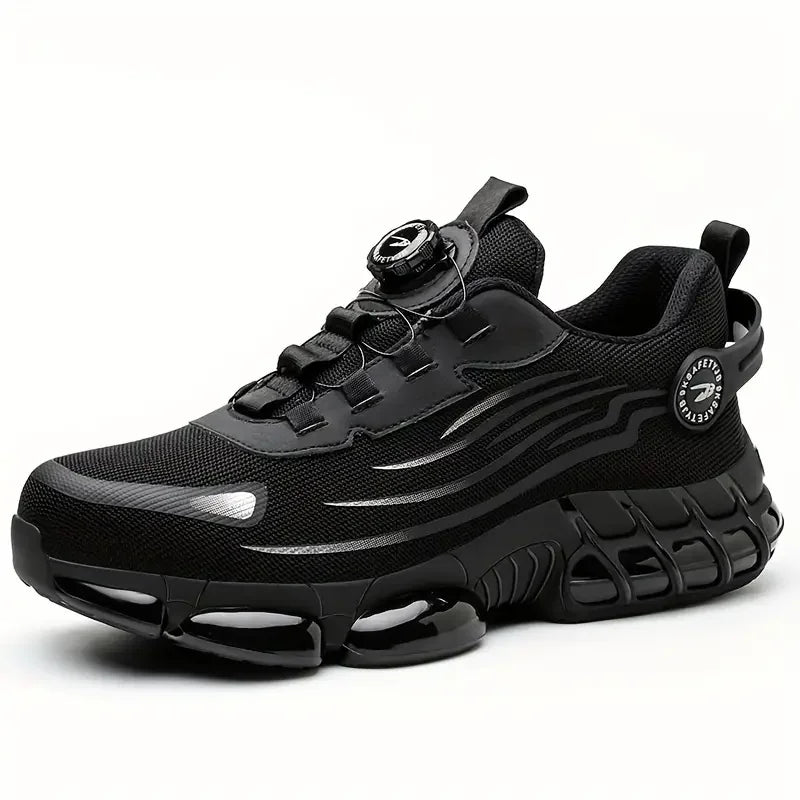 Rotary Buckle Work Safety Shoes for Men and Women Air Soft Sole Lightweight Protective Work Sneakers Men Breathable Boots