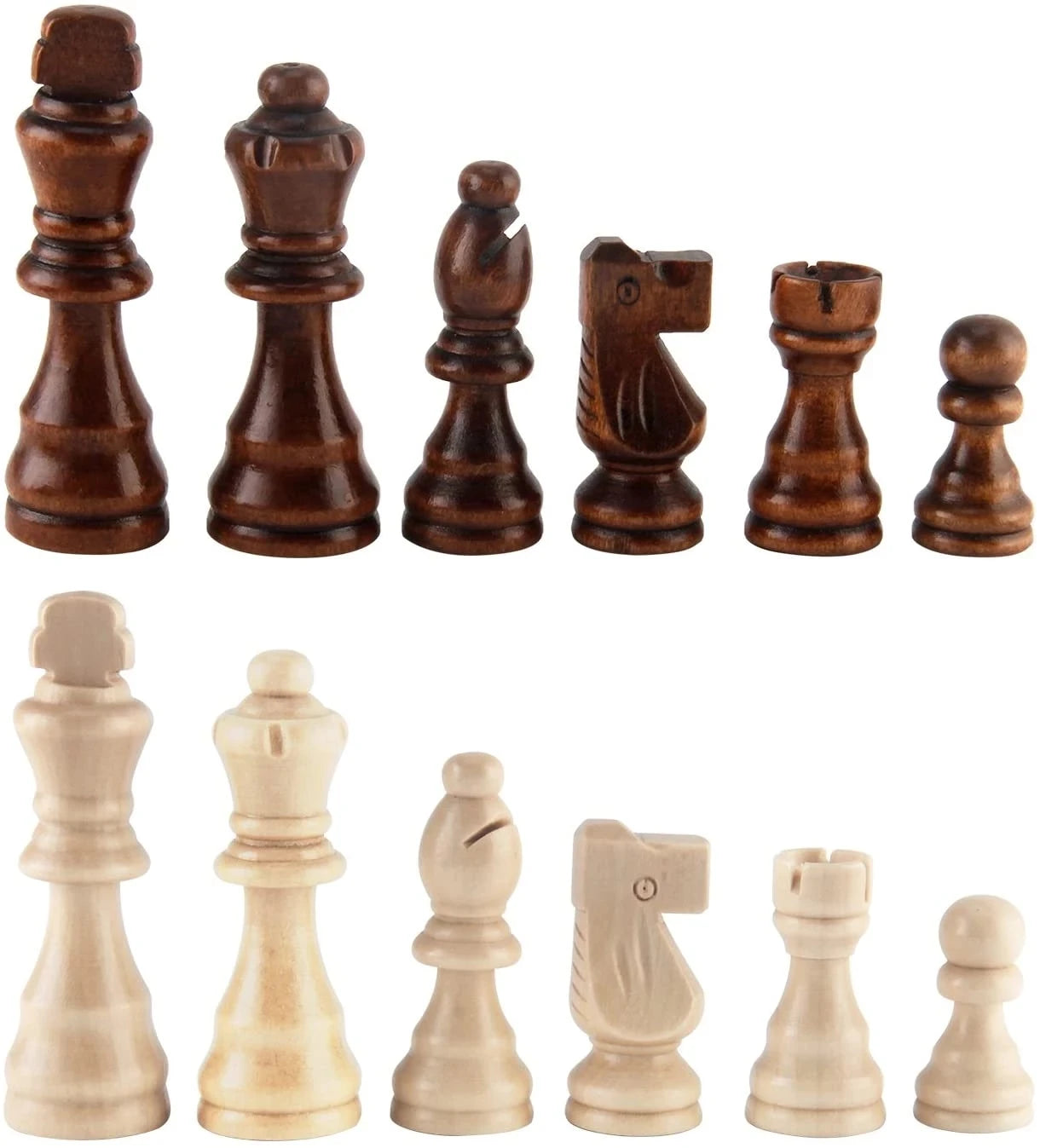 32 Pieses Scacchi in legno Tournamen standard Staunton Scacchi in legno Altezza king 8 cm, Pezzi degli scacchi Solo senza tavola
