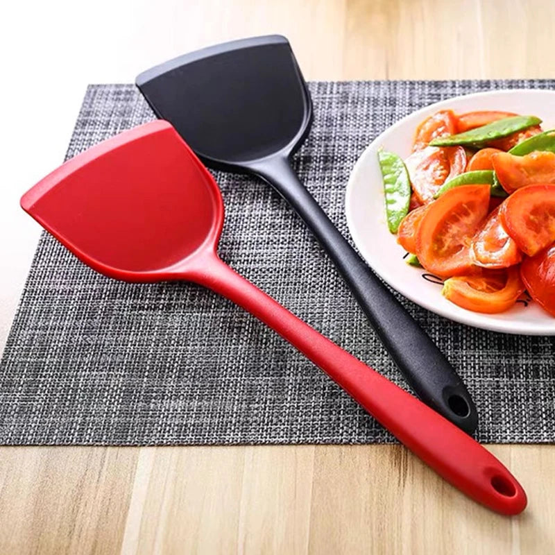Spatola per tornitori in silicone antiaderente Spatola da cucina resistente al calore Spatola per carne di manzo Spatola per friggere uova Cucchiaio Utensile da cucina Nuovo