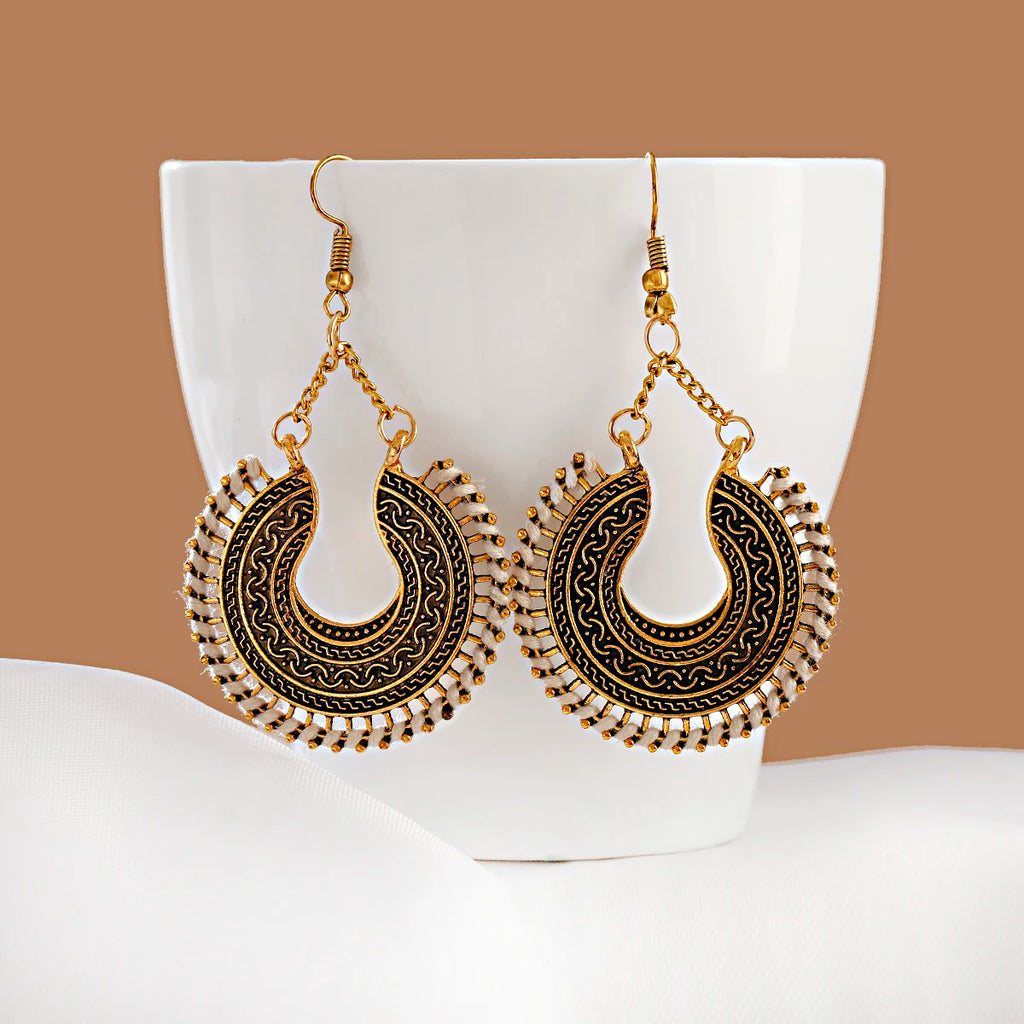 Gioielli indiani Jhumka Orecchini vintage con nappa a campana Boho Orecchini pendenti a goccia placcati in argento etnico antico per le donne Pendientes