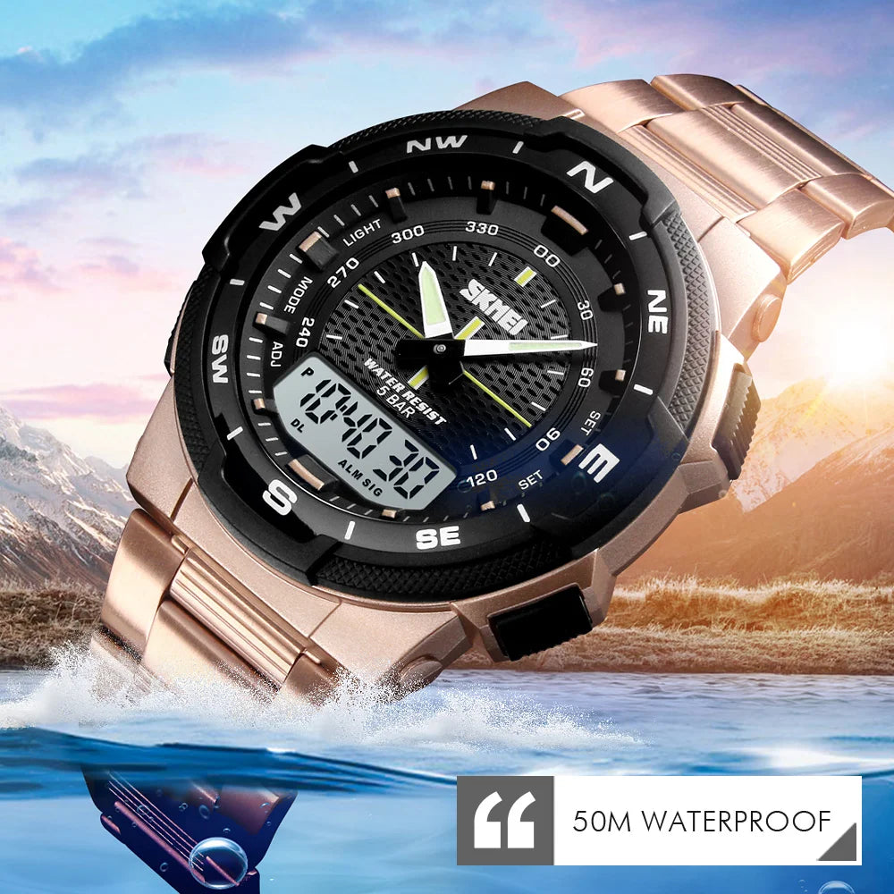 2025 Men Watch  Top Brand Luxury Business Waterproof Wrist Watch Men Fashion Quartz Sports Watches Stainless Steel Mens Watches