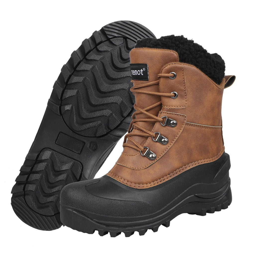 Wholesale 2022 New Design Removable Lining Hiking Leather Shoes Designer Snow Boots for Men Women
