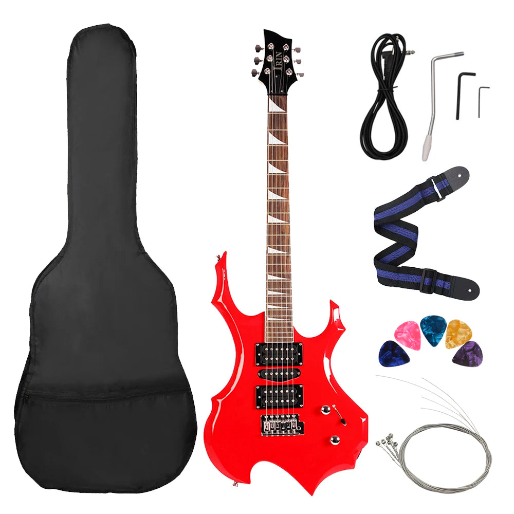 24 tasti 6 corde chitarra elettrica corpo in acero chitarra elettrica Guitarra con borsa altoparlante parti e accessori per chitarra necessari