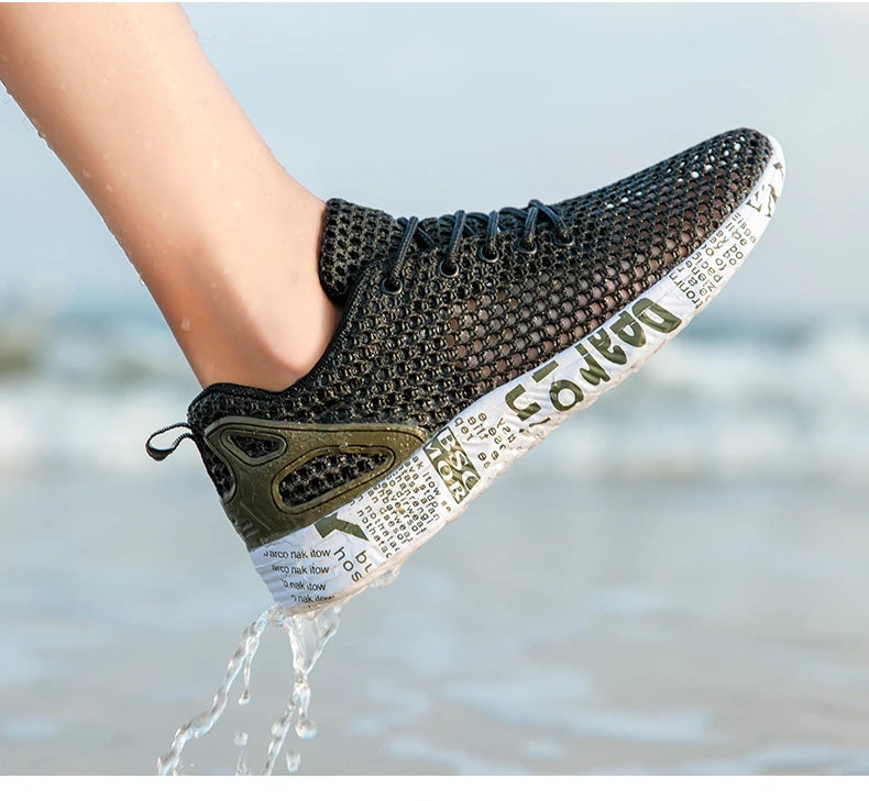 Scarpe casual da uomo estive di alta qualità Scarpe da acqua Scarpe da ginnastica in mesh d'aria Origin Calzature sportive in schiuma di moda Scarpe da spiaggia Scarpe da acqua