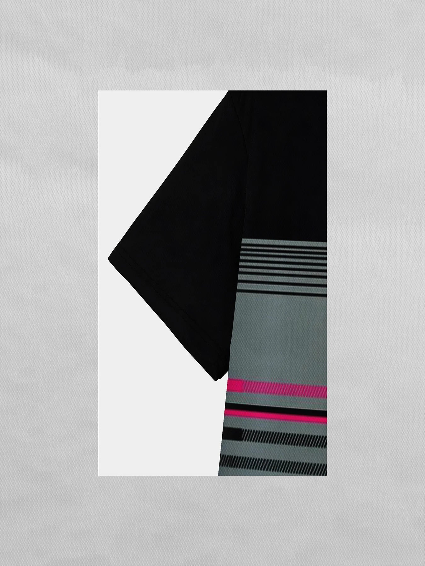 Casual Printed Geometric Striped Men's T-shirt Custom Logo Wholesale 100% Polyester Anti-pilling Digital Printing T-Shirt