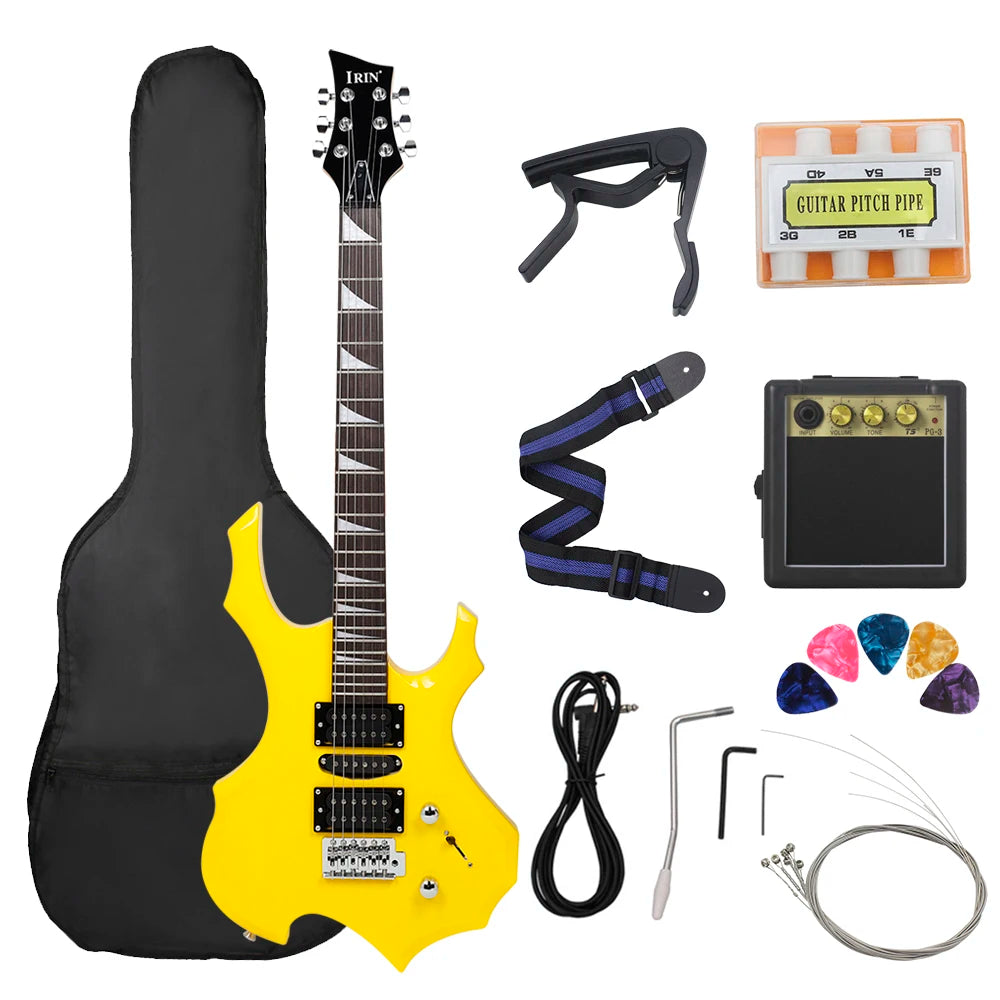 24 tasti 6 corde chitarra elettrica corpo in acero chitarra elettrica Guitarra con borsa altoparlante parti e accessori per chitarra necessari