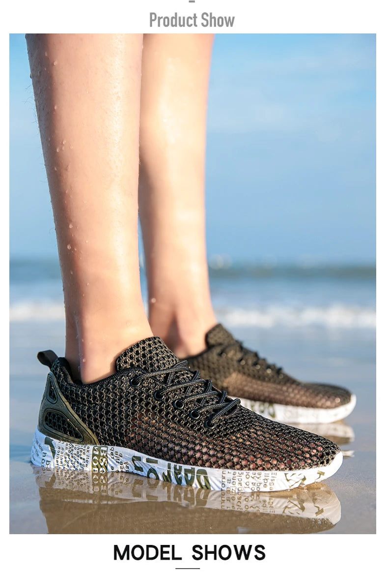 Scarpe casual da uomo estive di alta qualità Scarpe da acqua Scarpe da ginnastica in mesh d'aria Origin Calzature sportive in schiuma di moda Scarpe da spiaggia Scarpe da acqua