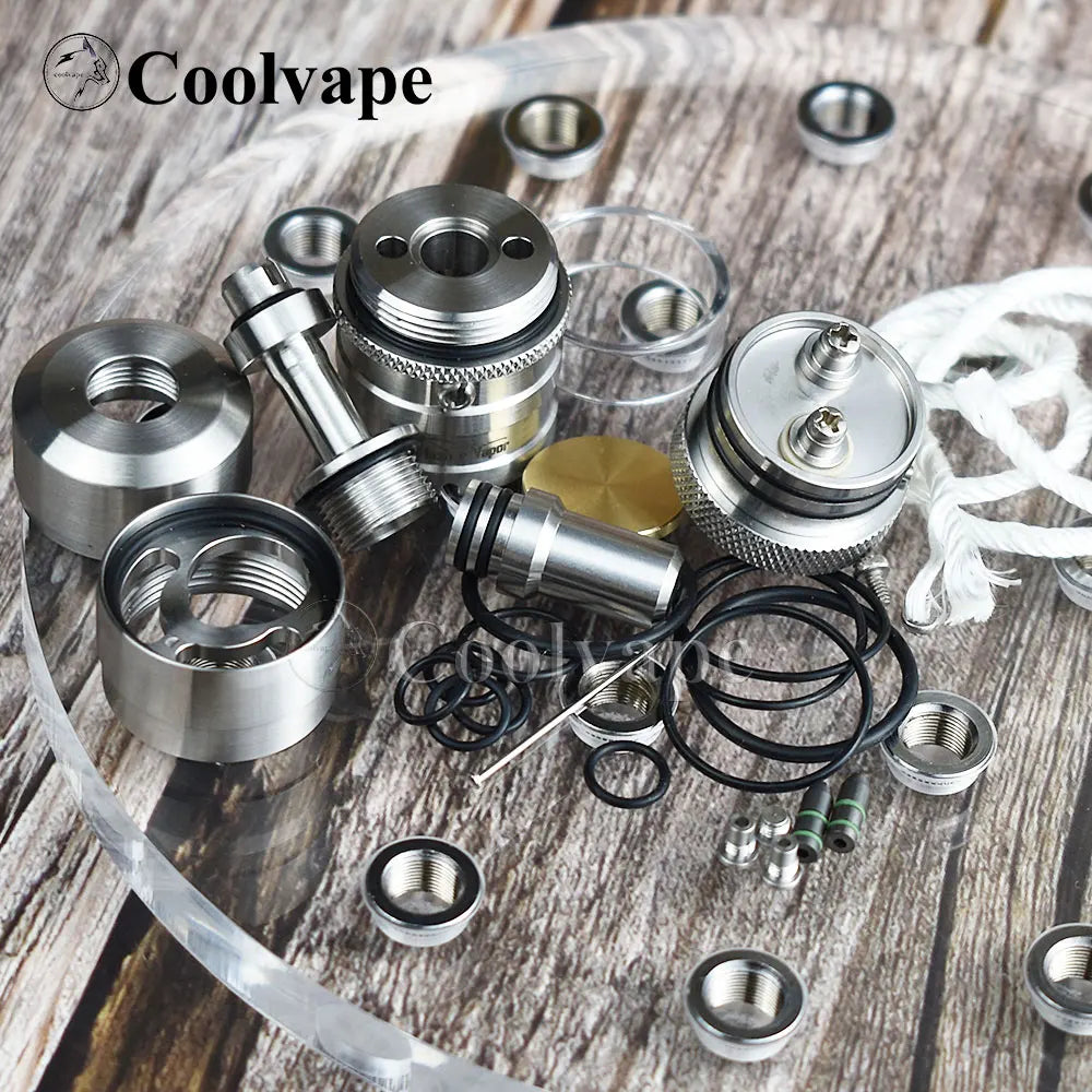 WOLF COOLVAPE Vapor Mod gigante con Flash-E-Vapor V4.5+ rta 316ss 23mm vape Atomizzatore mod meccanico adatto 18650 batteria e-sigaretta