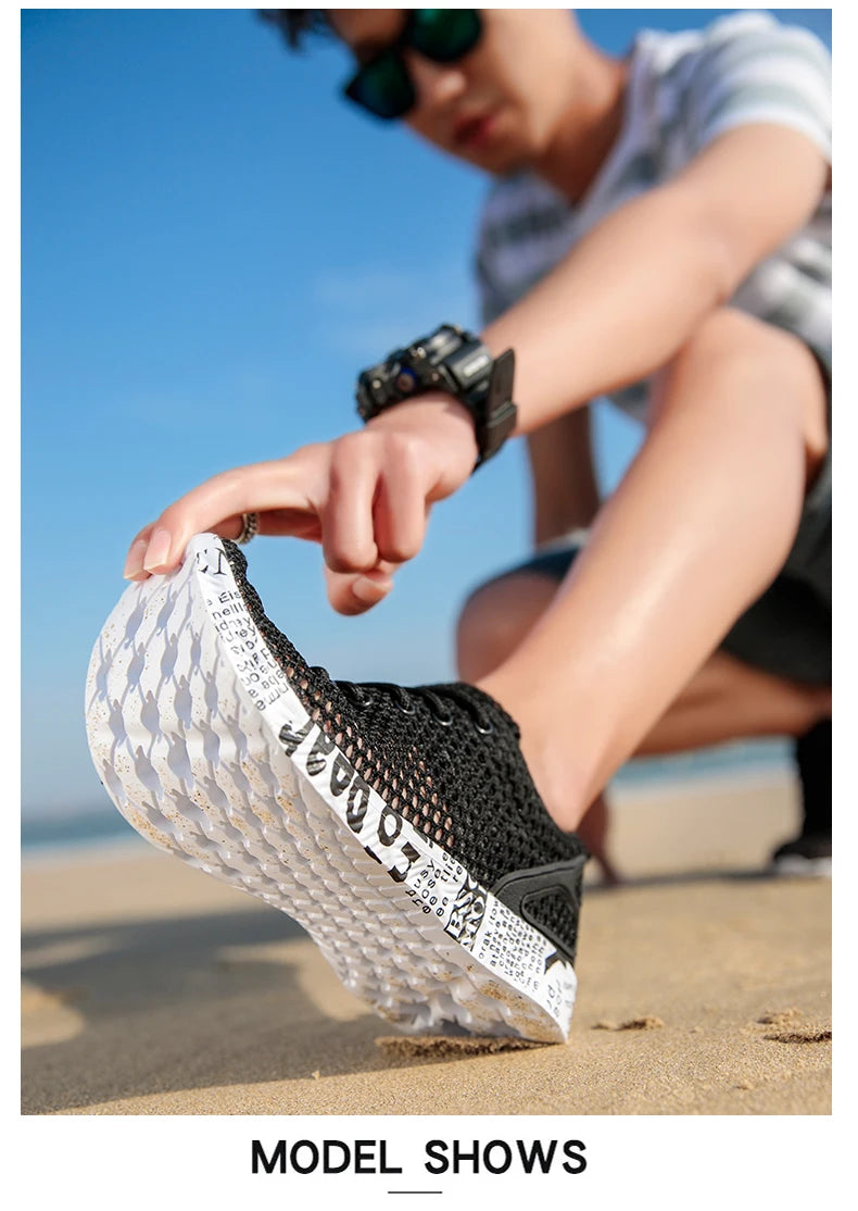 Scarpe casual da uomo estive di alta qualità Scarpe da acqua Scarpe da ginnastica in mesh d'aria Origin Calzature sportive in schiuma di moda Scarpe da spiaggia Scarpe da acqua
