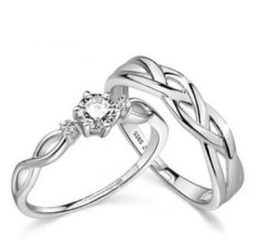 23 tipi lover anelli Endless Love Fidanzamento Matrimonio di Una Coppia Anelli Aneis Mens Dei Monili Impegno Anelli d'argento dei monili di colore