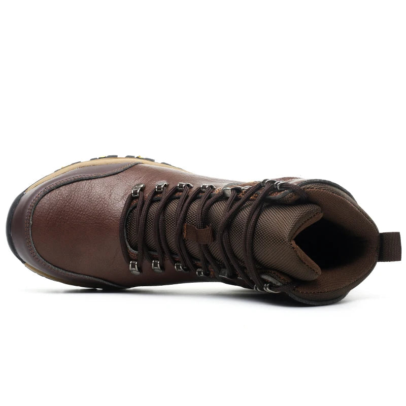 D865 Steel Toe Safety Work Anti-Puncture Anti-Smash Rubber Sole Safety Hiking Steel Toe Work Boots for Men Women