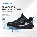 JIANKUN Hot-selling  CE Certified Breathable Lightweight  Safety Work Shoes with Composite Toe for Men and Women OEM Available
