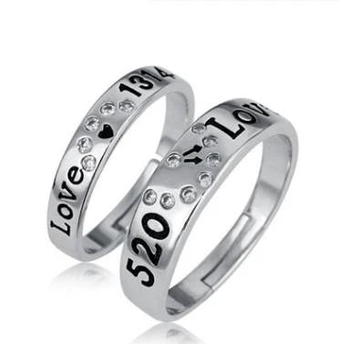 23 tipi lover anelli Endless Love Fidanzamento Matrimonio di Una Coppia Anelli Aneis Mens Dei Monili Impegno Anelli d'argento dei monili di colore