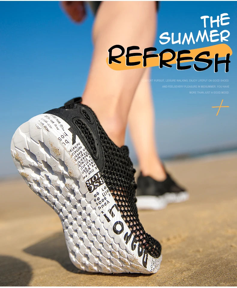 Scarpe casual da uomo estive di alta qualità Scarpe da acqua Scarpe da ginnastica in mesh d'aria Origin Calzature sportive in schiuma di moda Scarpe da spiaggia Scarpe da acqua