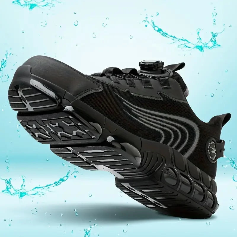 Rotary Buckle Work Safety Shoes for Men and Women Air Soft Sole Lightweight Protective Work Sneakers Men Breathable Boots