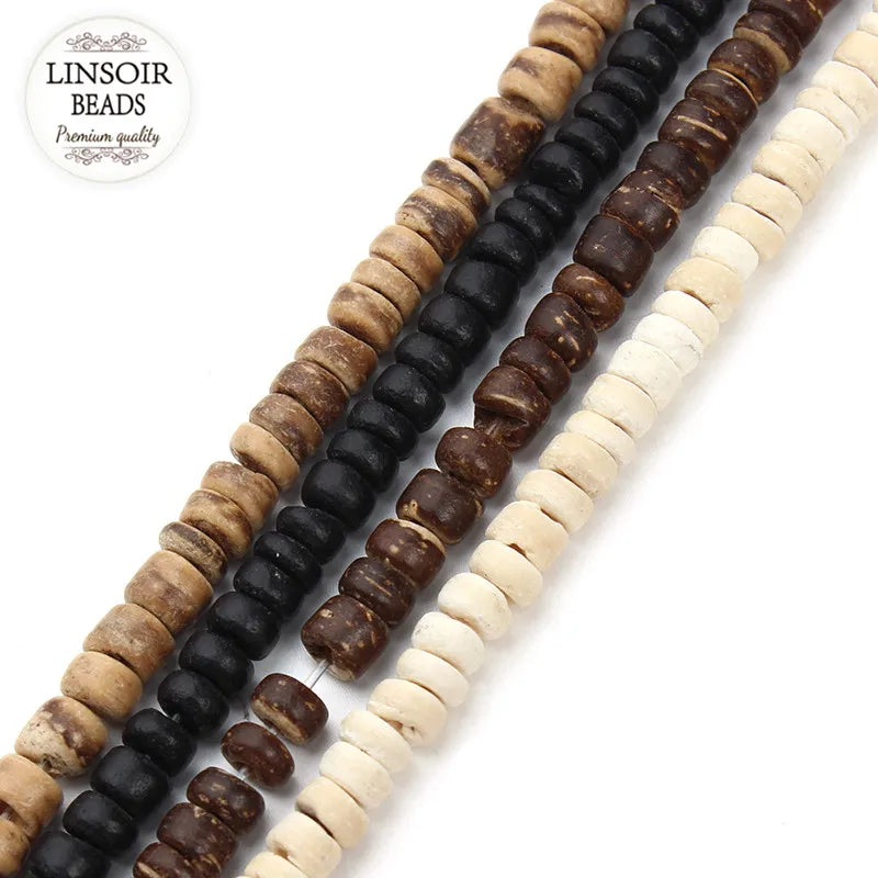 5/8/10mm Oblate Perline di Legno Naturale Per La Produzione di Gioielli Piatto Rotondo Spazio di Legno Perline di Preghiera Pneumatico Palla Stringa collana braccialetto