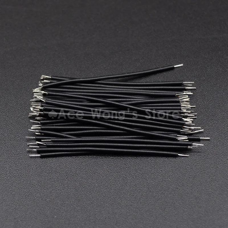 100 PZ/LOTTO Tagliere Stagnato PCB Cavo di Saldatura 24AWG 5 cm Fly Jumper Wire Cavo Fili Conduttori di Stagno 1007-24AWG Cavo del Connettore