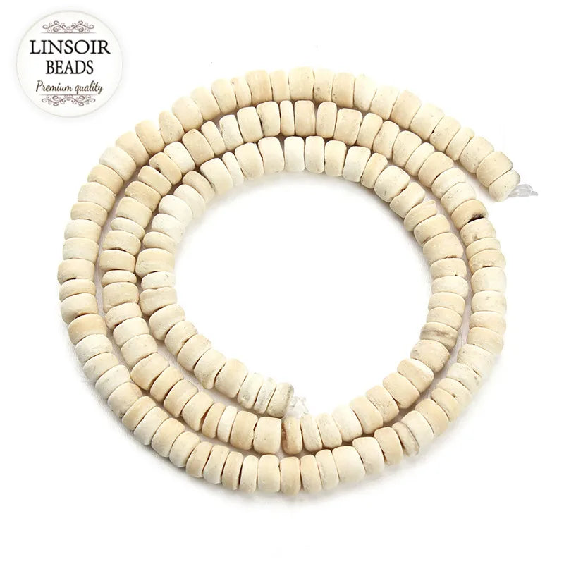 5/8/10mm Oblate Perline di Legno Naturale Per La Produzione di Gioielli Piatto Rotondo Spazio di Legno Perline di Preghiera Pneumatico Palla Stringa collana braccialetto