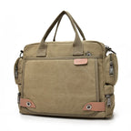 Borsa a Tracolla Uomo Tela Grigia – Cartella Grande Casual