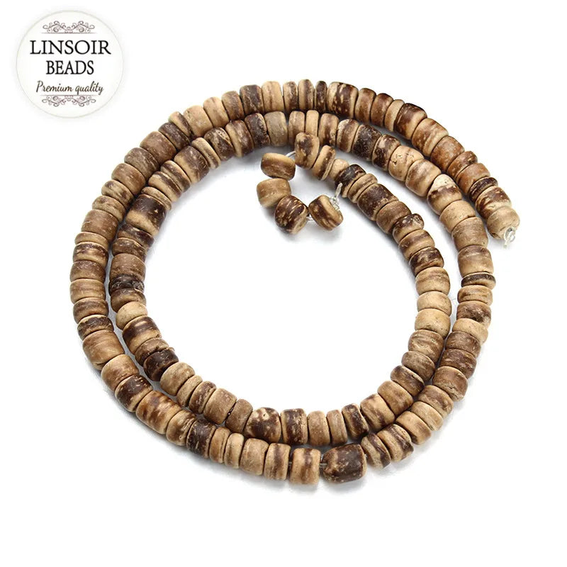 5/8/10mm Oblate Perline di Legno Naturale Per La Produzione di Gioielli Piatto Rotondo Spazio di Legno Perline di Preghiera Pneumatico Palla Stringa collana braccialetto