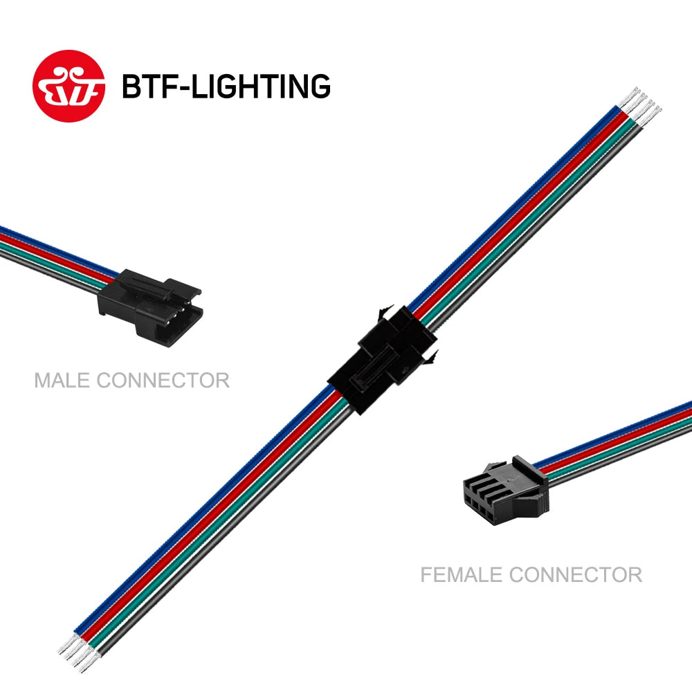 5 paia 10 paia 2pin 3pin 4pin 5pin JST connettore SM maschio e femmina per WS2812B SK6812 WS2815 2835 5050 RGB RGBW striscia luminosa a LED